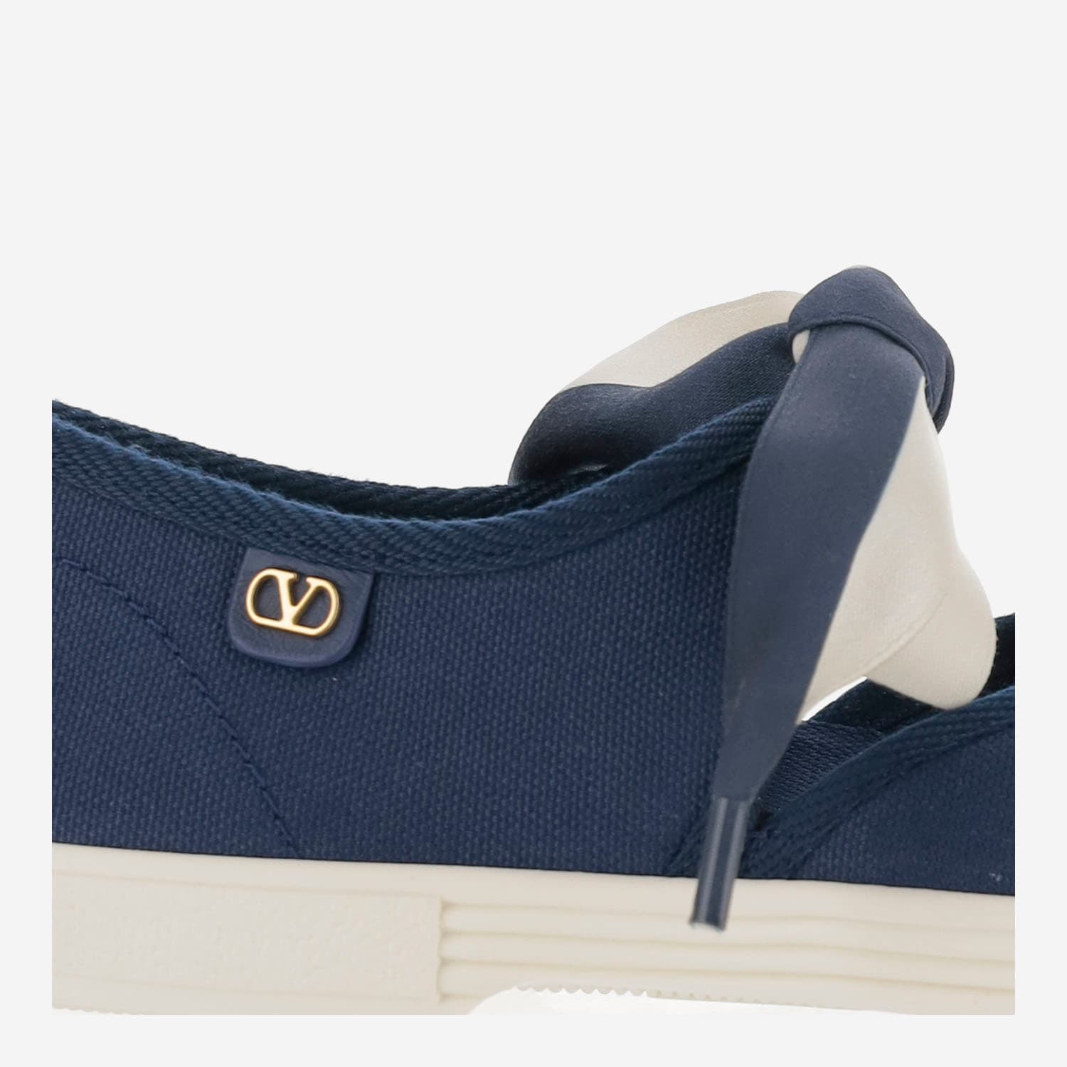 Valentino Bay By Bay Canvas Ballerina Sneaker In Blue