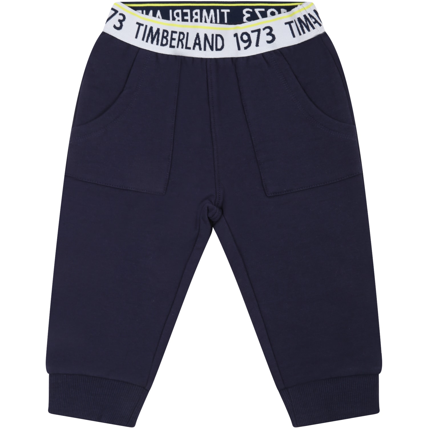 Timberland Blue Sweatpant For Baby Boy With Logos