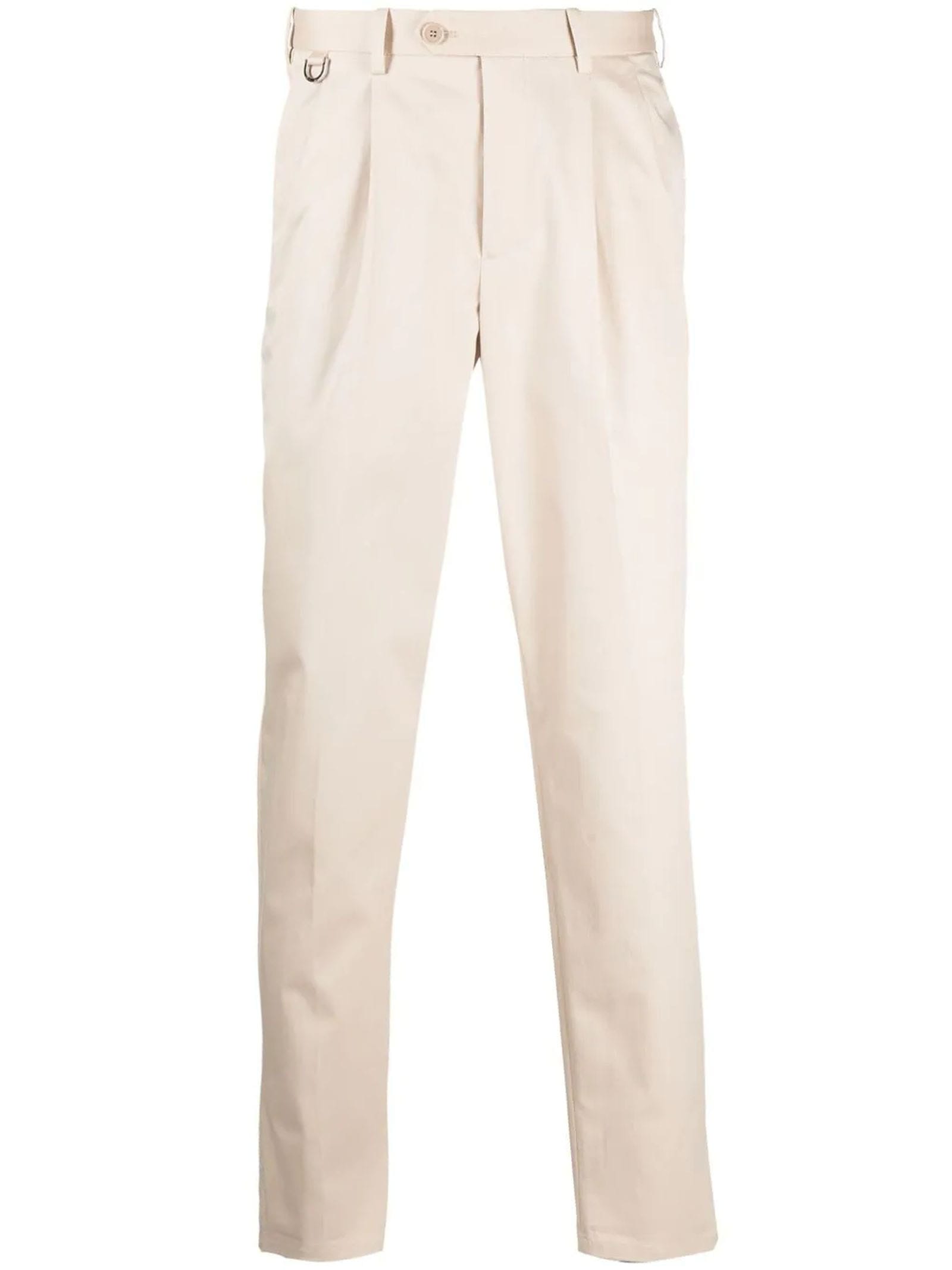 Neil Barrett Cream Stretch-cotton Blend Trousers