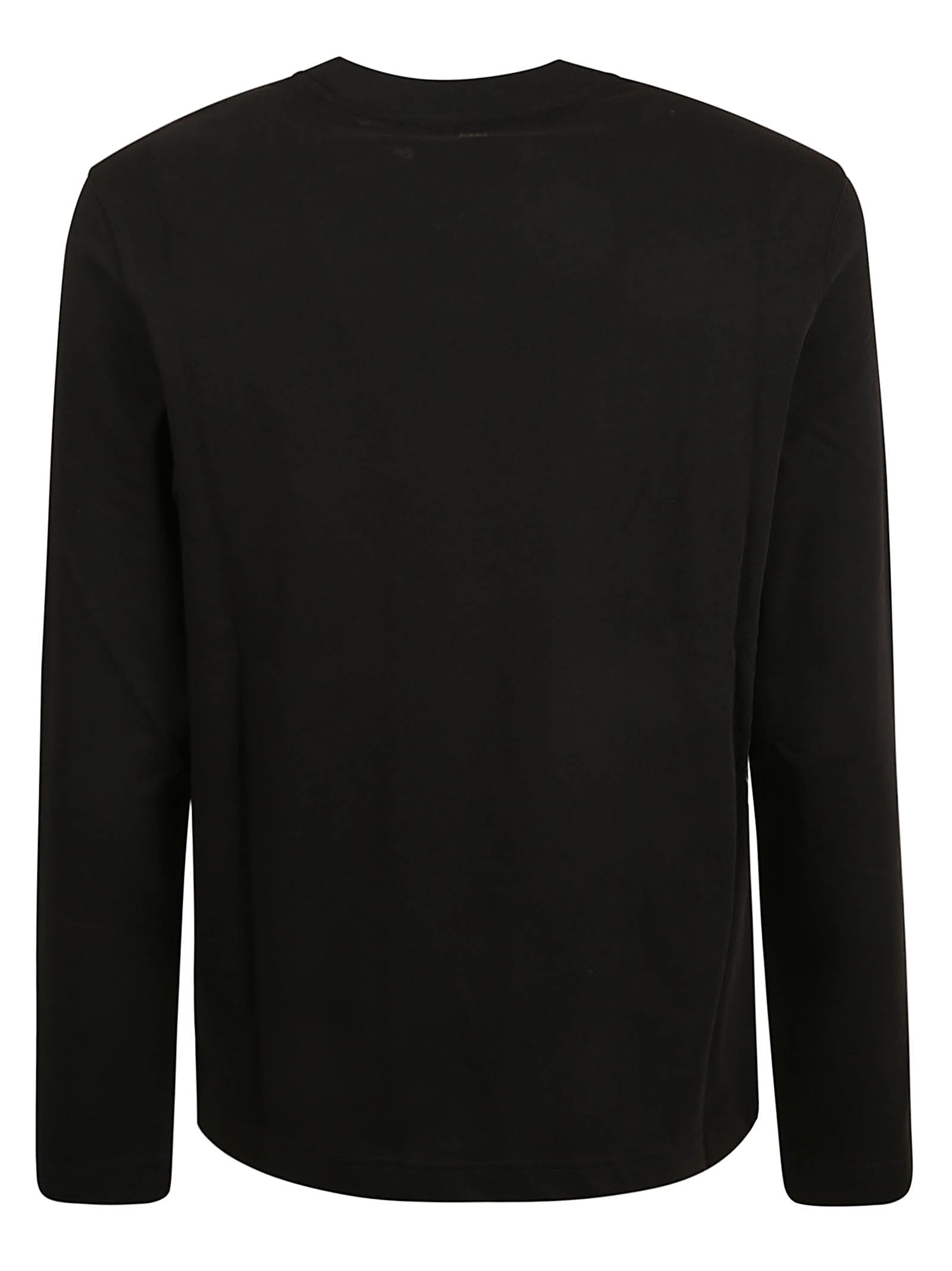 Shop Ami Alexandre Mattiussi Logo Round Neck Sweatshirt In Black