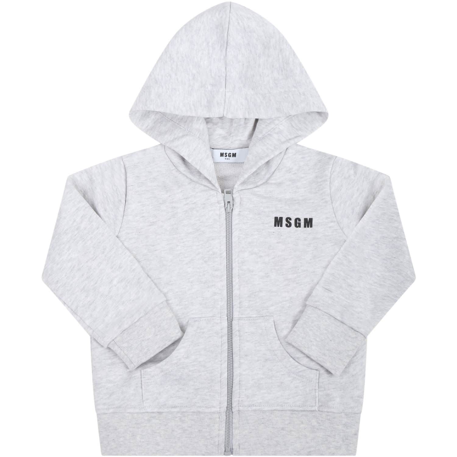 MSGM Grey Sweatshirt For Babyids With Logo