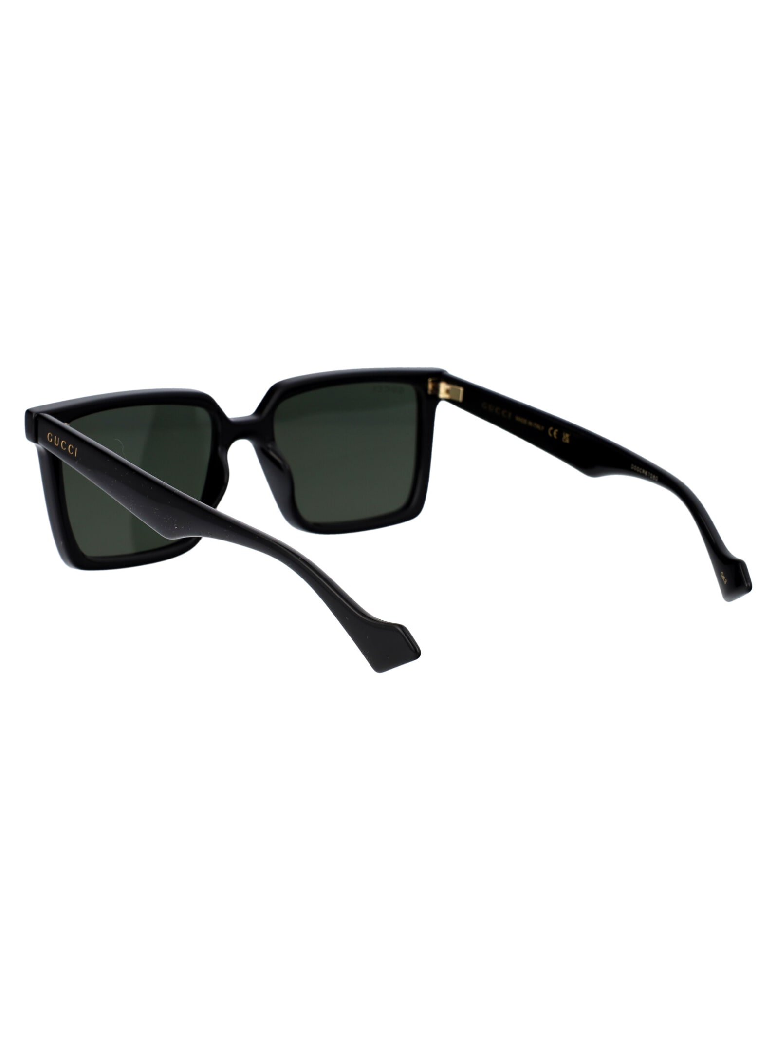 Gucci Black Black Grey Acetate Sunglasses In Black