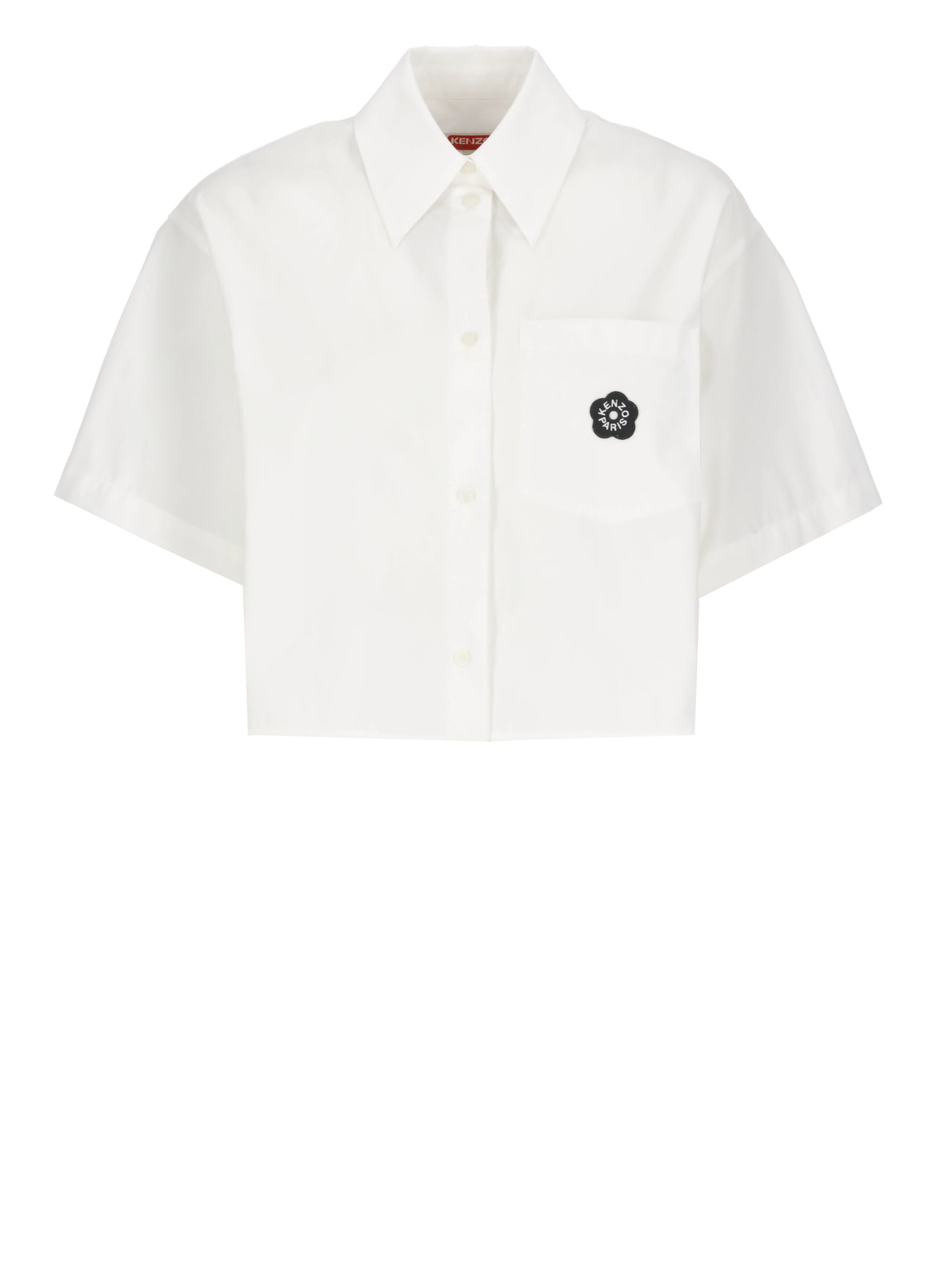 Shop Kenzo Cotton Shirt In White