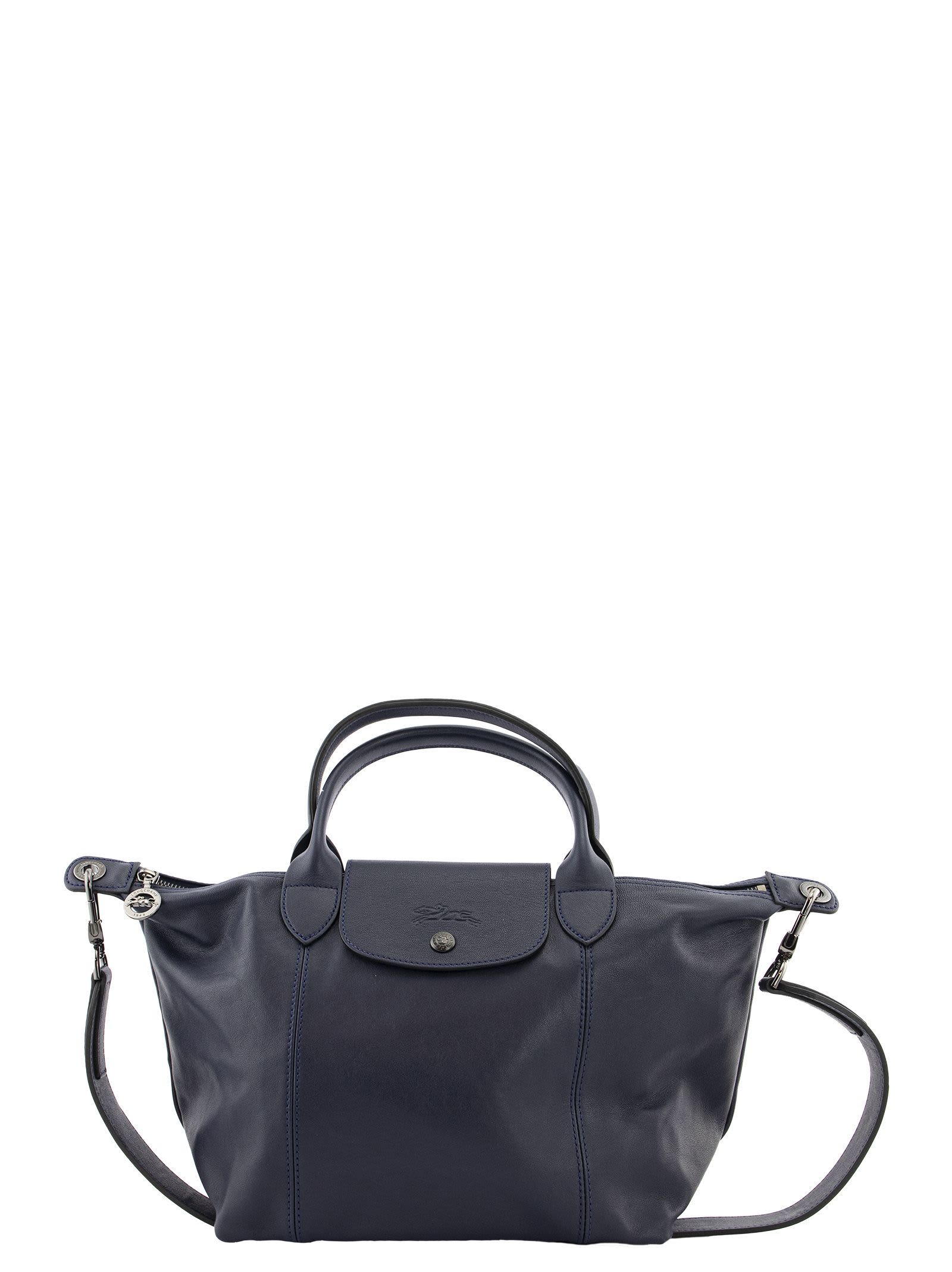longchamp cuir navy