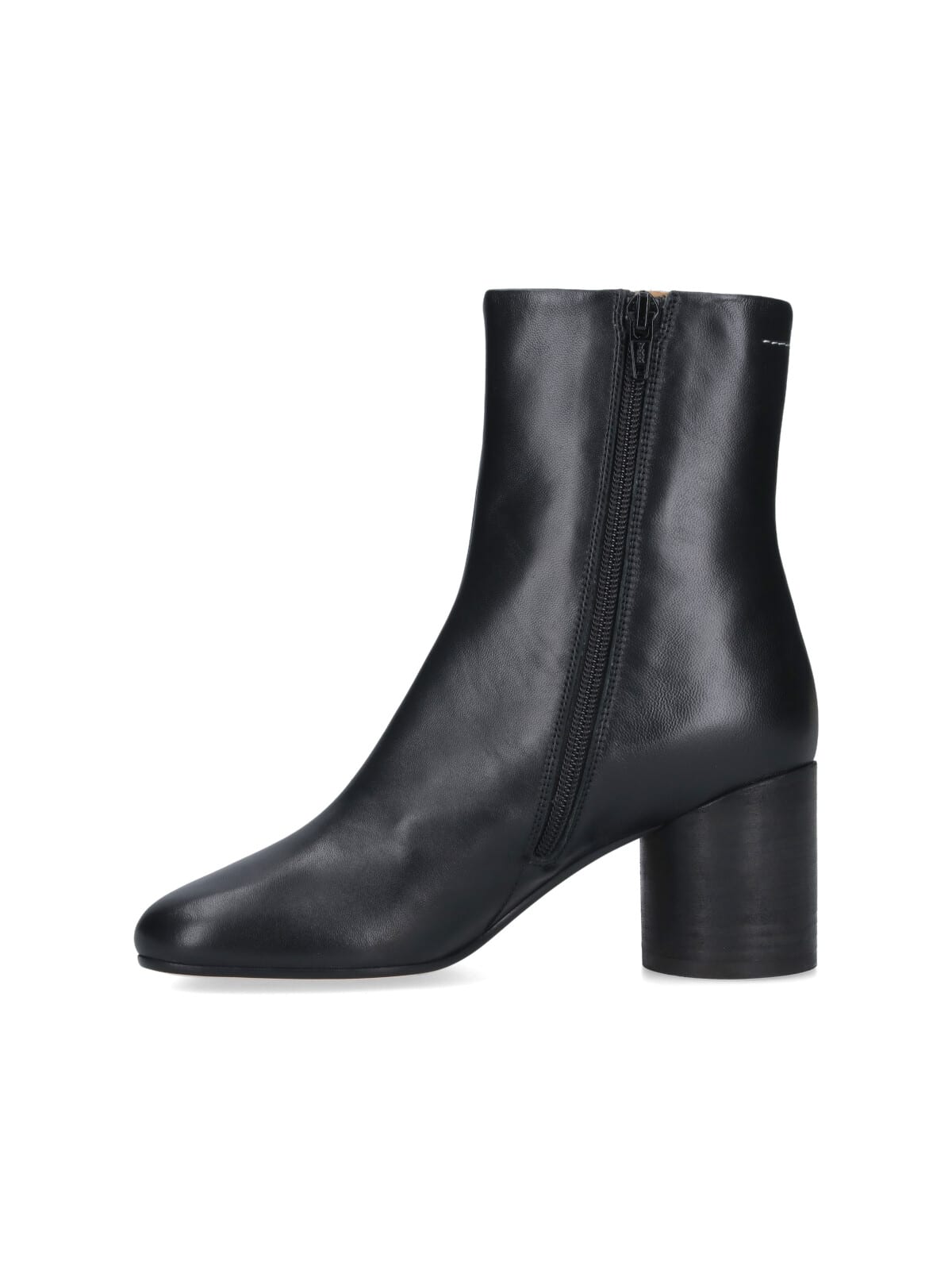 Mm6 Maison Margiela Mm6 By Maison Margiela Ankle Boots With Distinctive Seam Detail And Block Heel In Black
