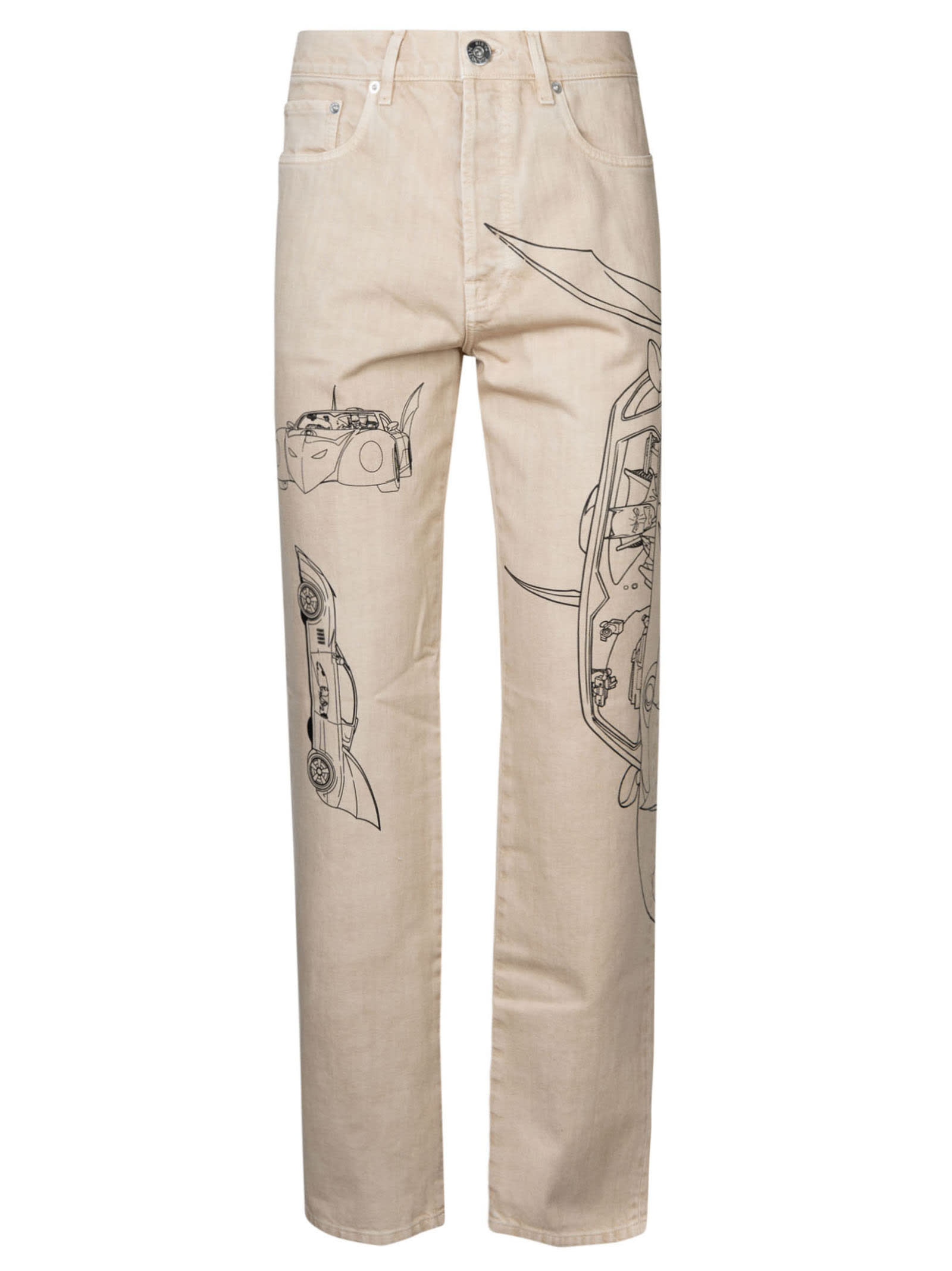 Lanvin Long-length Printed Jeans