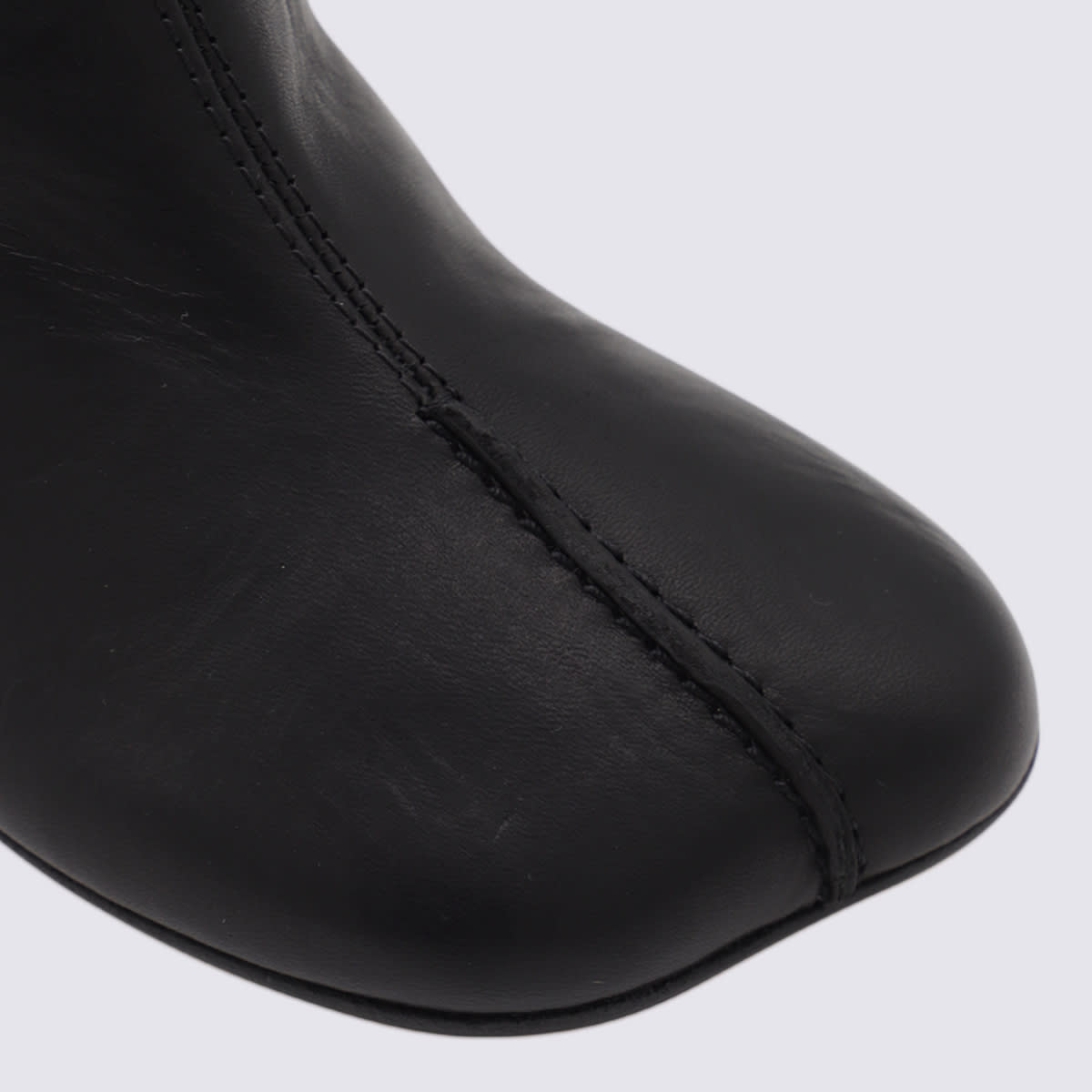 Mm6 Maison Margiela Mm6 By Maison Margiela Ankle Boots With Distinctive Seam Detail And Block Heel In Black