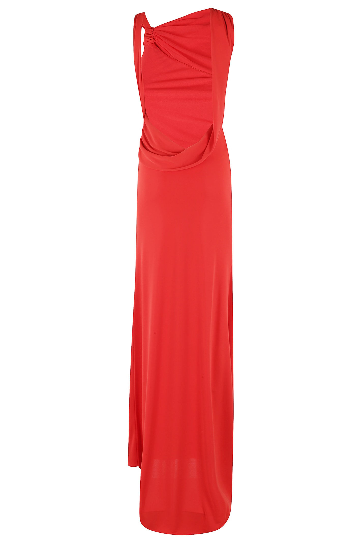 The Andamane Draped One Shoulder Slit In Poppy