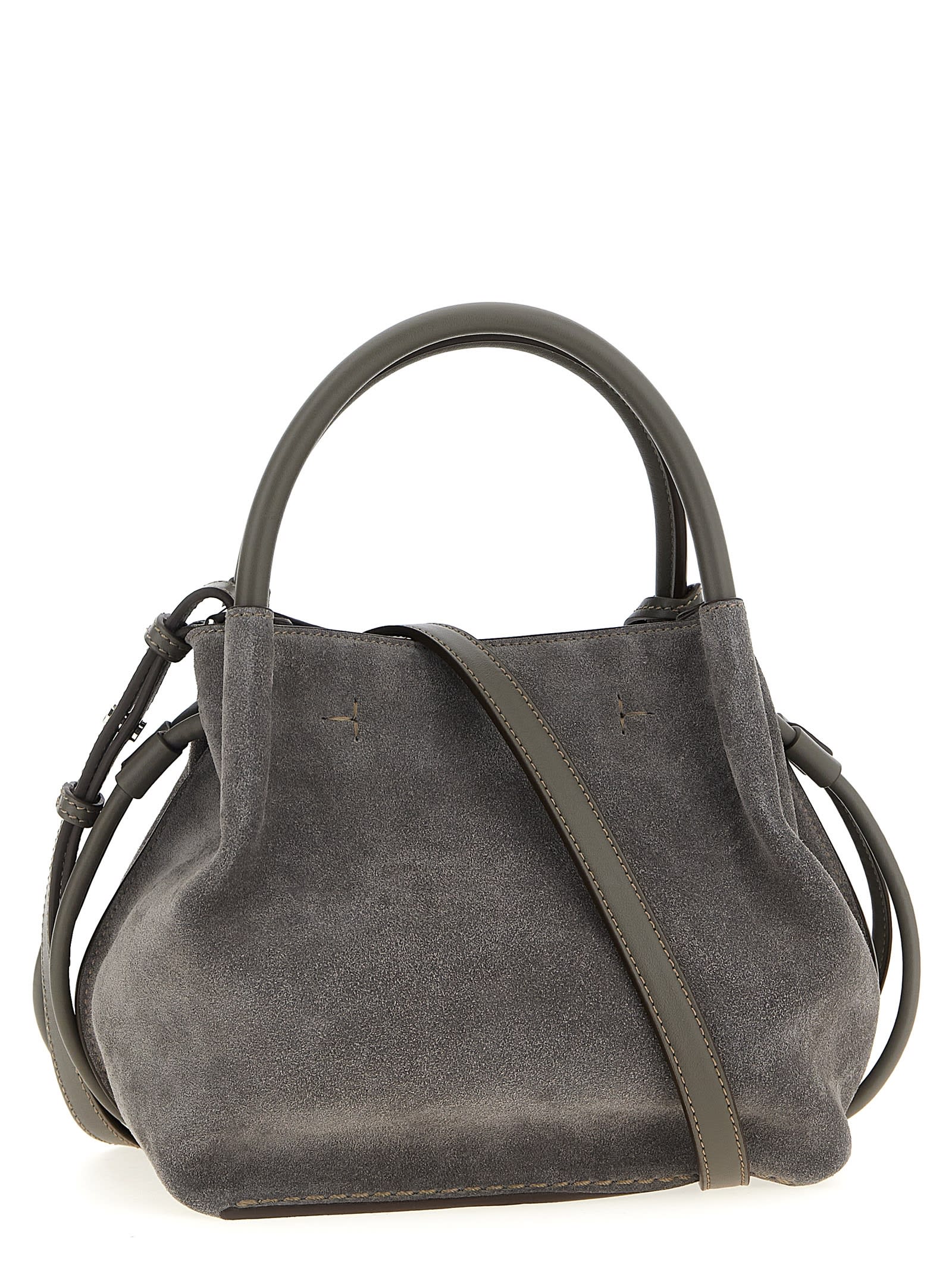 Tod's Buz Small Handbag In Gray