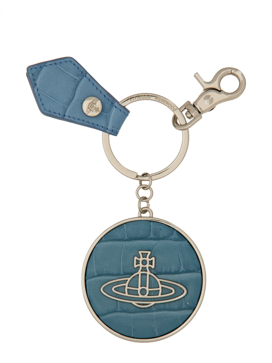 Shop Vivienne Westwood Keychain Orb In Blue