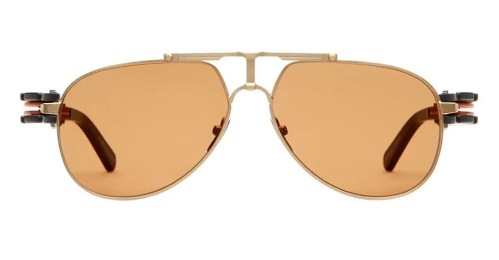 Eyewear Object 020 - Gold Matt / Orange / Black Sunglasses