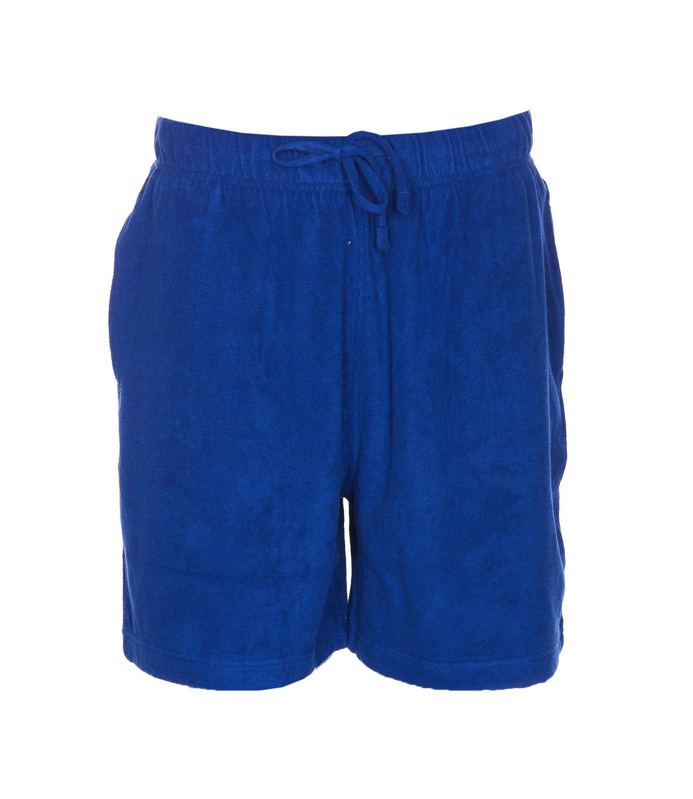 Burberry Ekd-print Drawstring Shorts In Blue