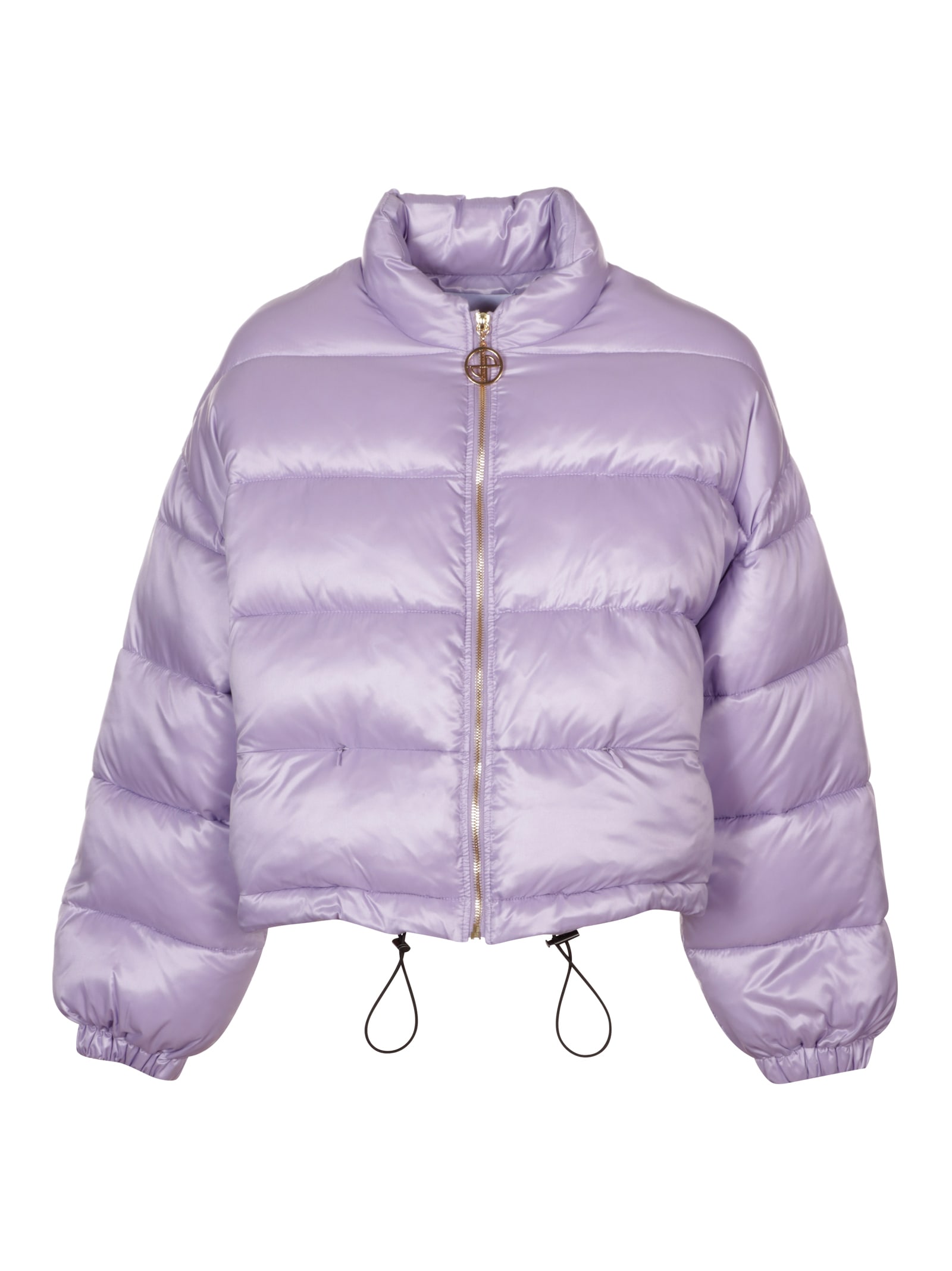 Patou Logo Print Cropped Puffer Jacket In 477l
