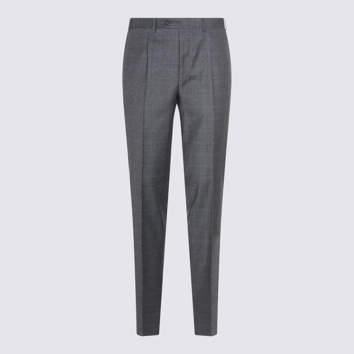 Canali Belt Loop Casual Pants In Gray