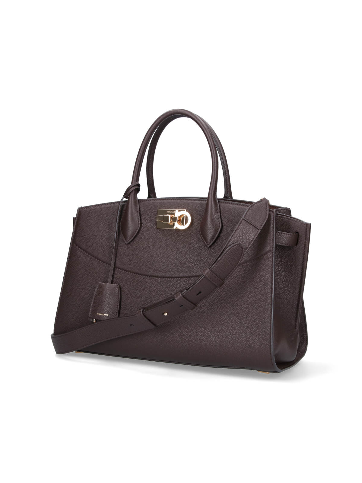 Ferragamo Studio Soft Large Bag In Brown