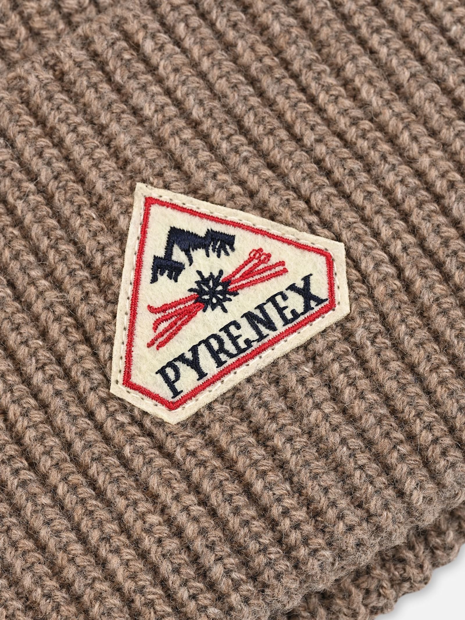 Pyrenex Gomma Logo-patch Beanie In Brown