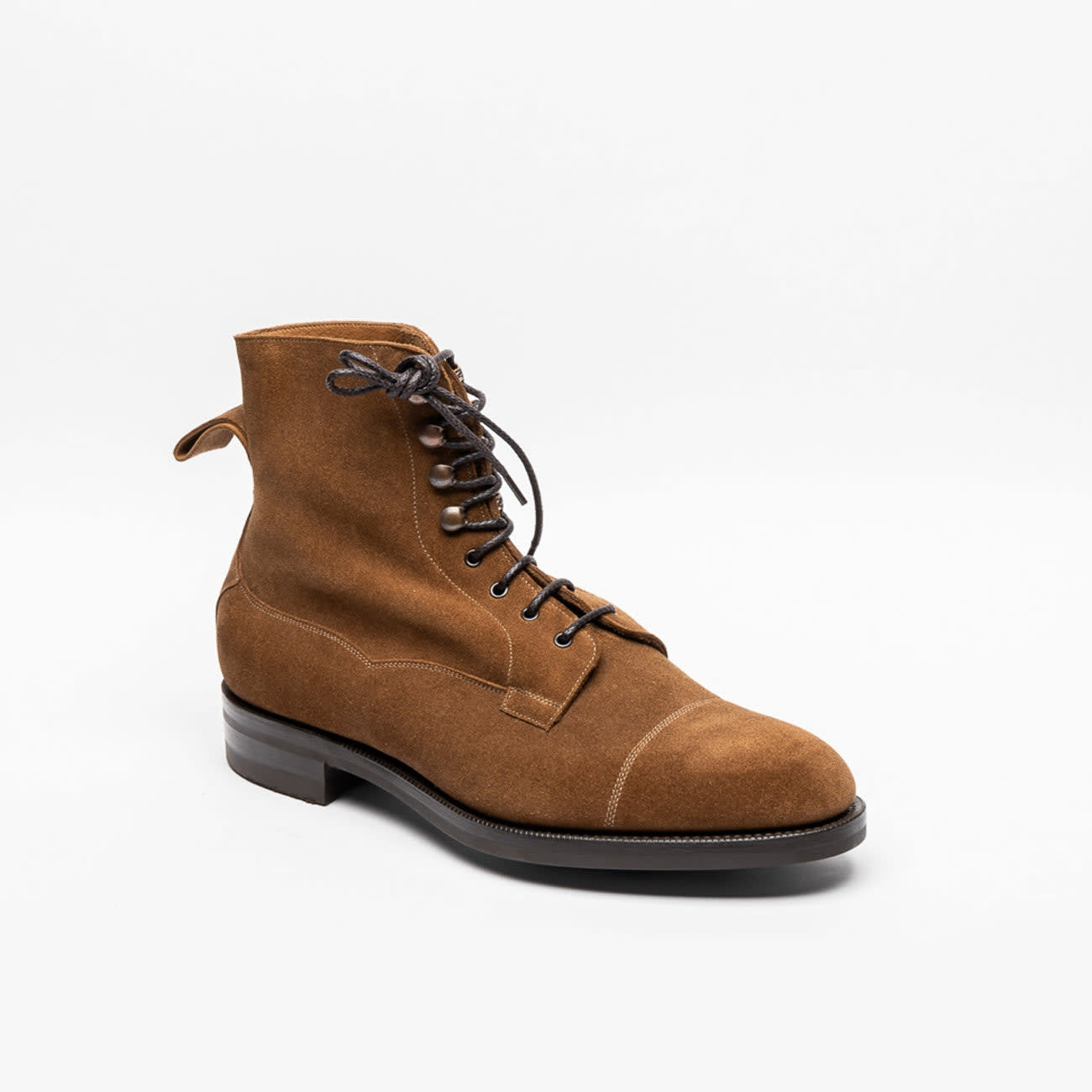 Raw Umber Suede Derby Boot