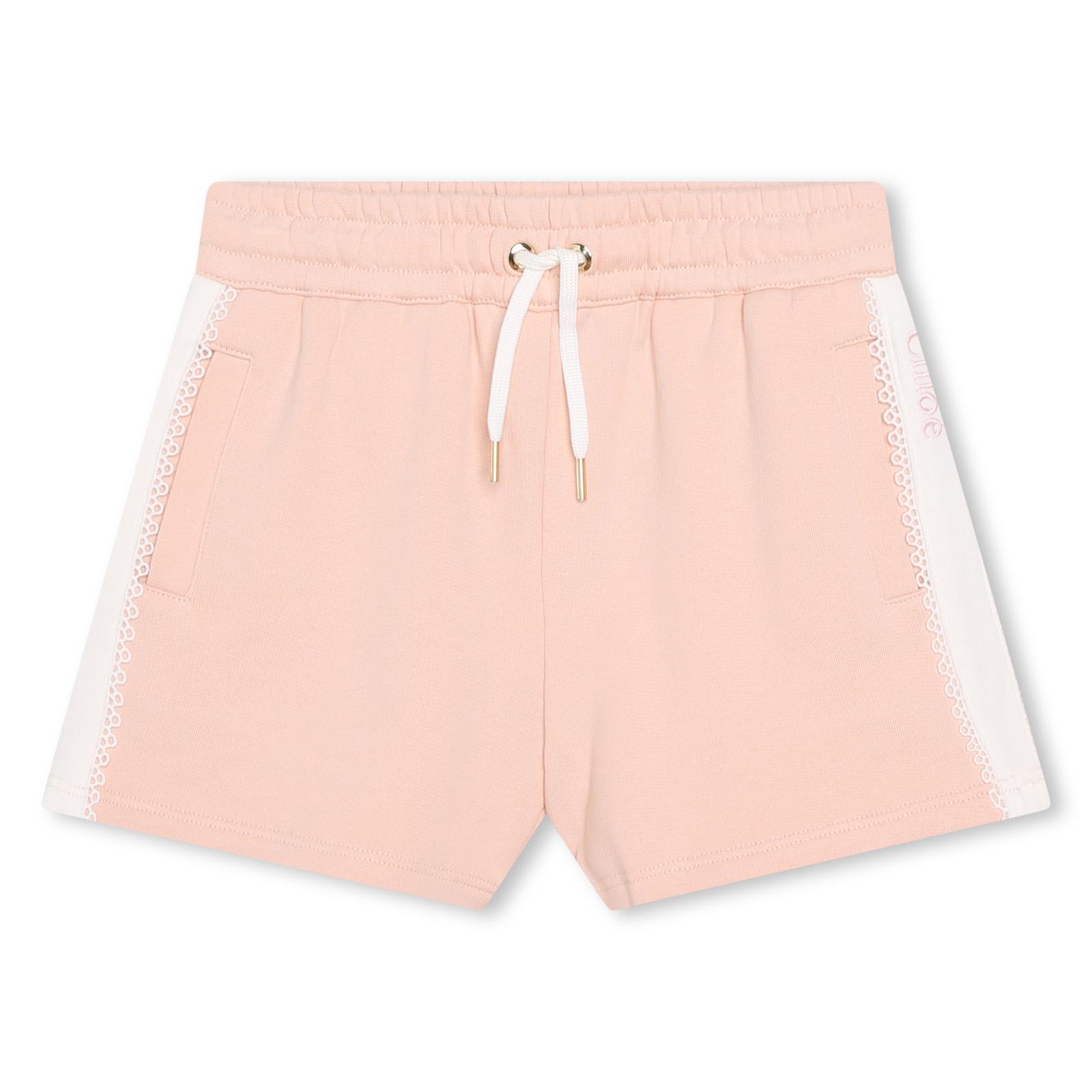 Chloé Kids' Shorts With Logo In Pink