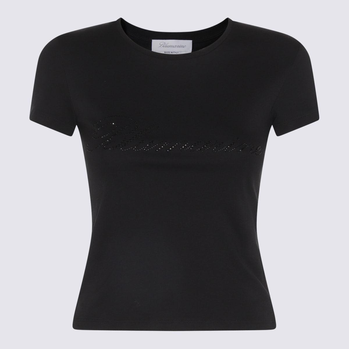Shop Blumarine Black Cotton T-shirt