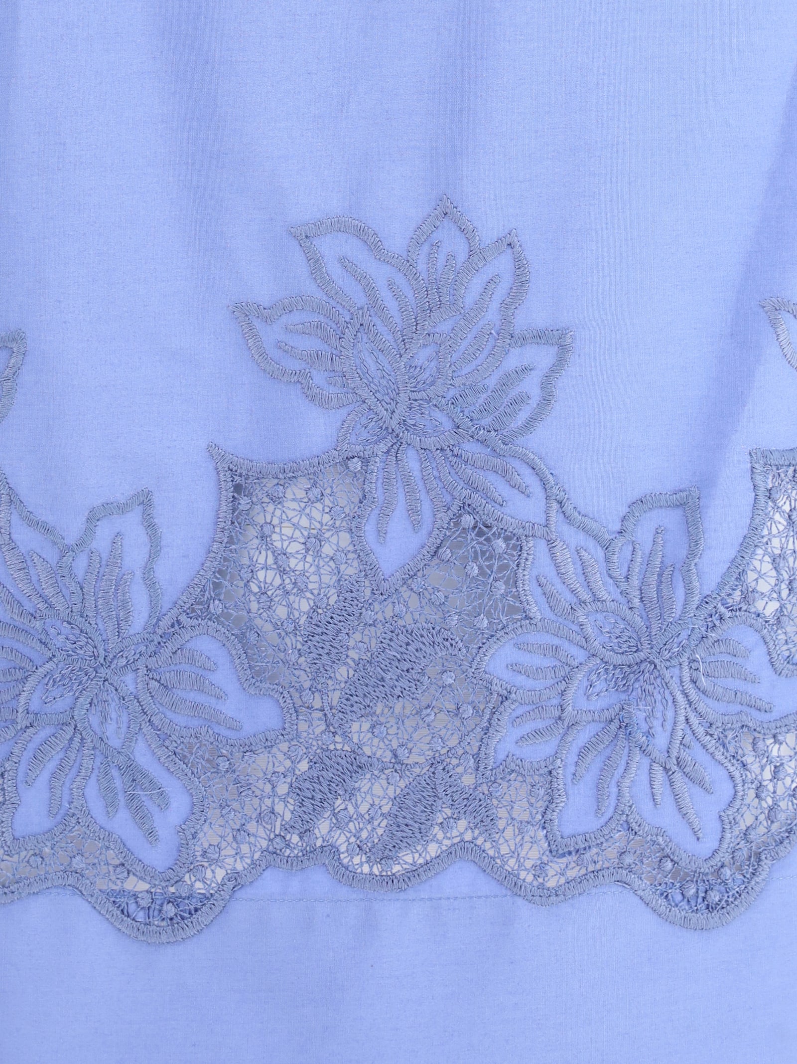 Shop P.a.r.o.s.h Embroidered Shirt In Blu Cielo