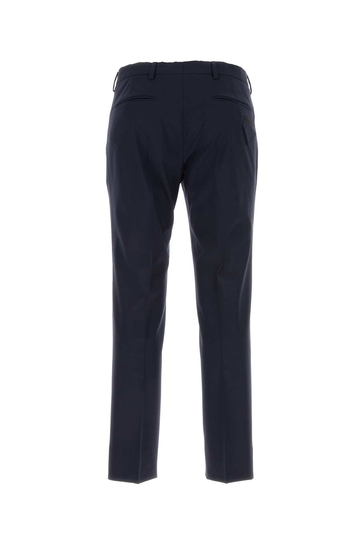 Shop Prada Midnight Blue Stretch Wool Pant