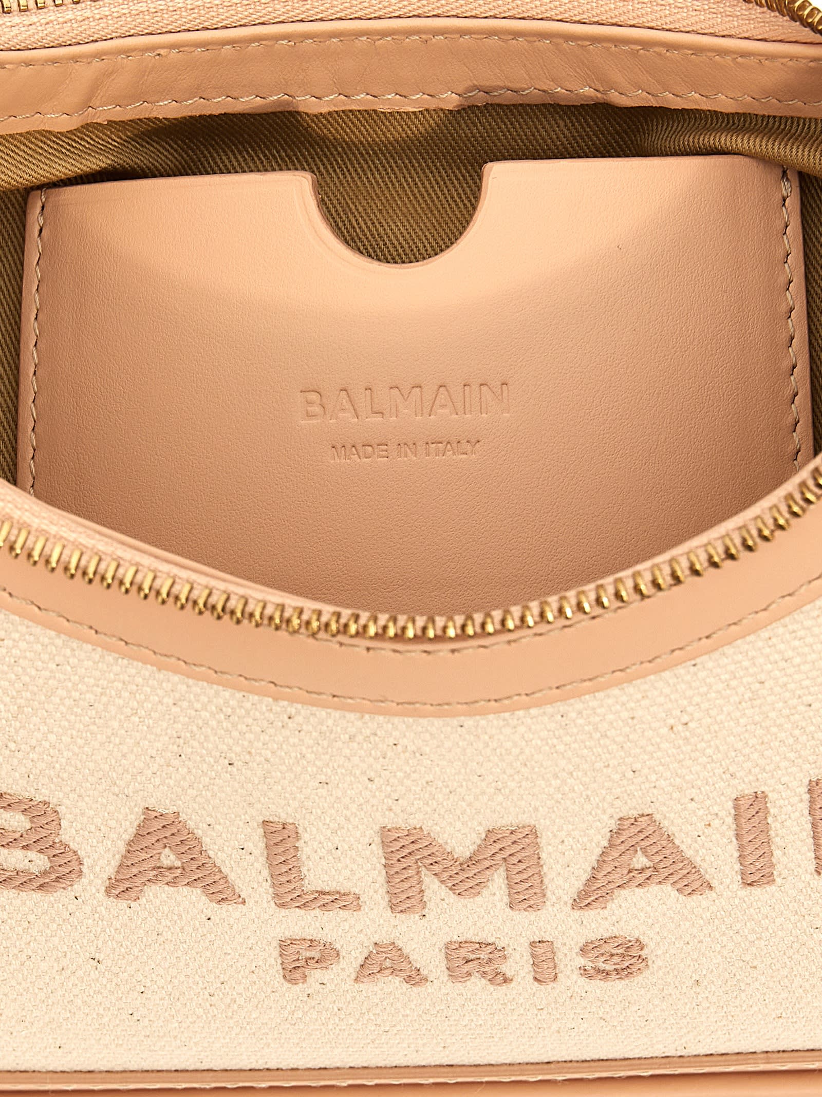 Shop Balmain B-army Shoulder Bag In Cream
