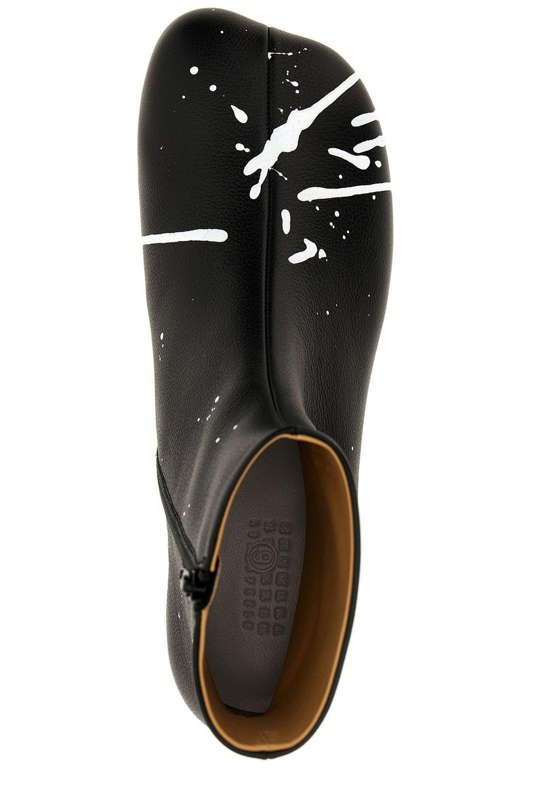 Shop Mm6 Maison Margiela Anatomic Paint Splatter Printed Ankle Boots