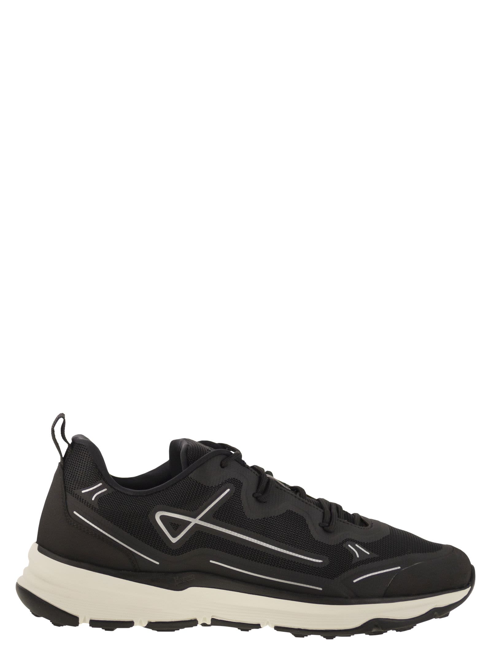 Herno Nylon Trainers With Rubberised Details In Black