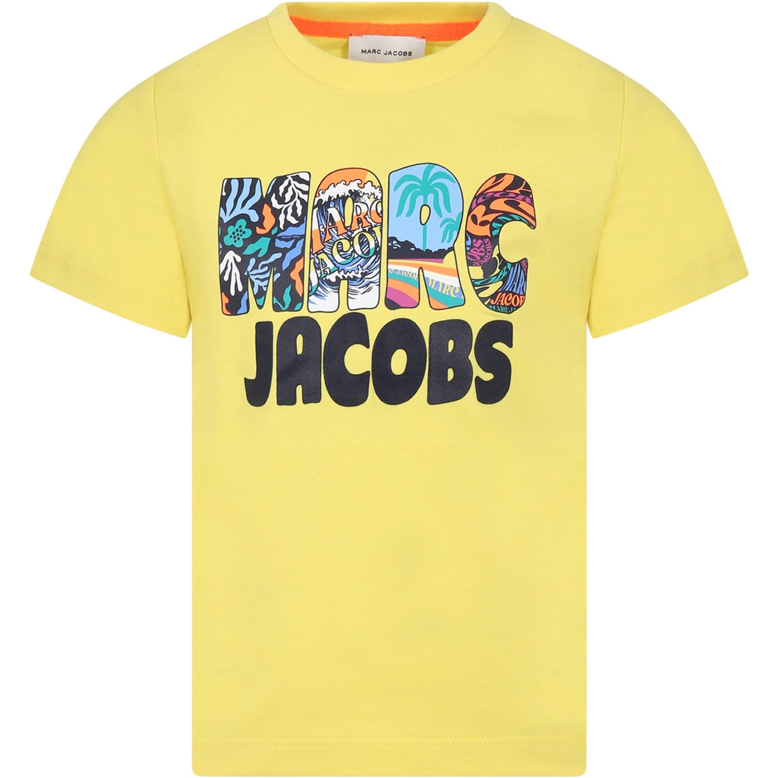 Marc Jacobs Yellow T-shirt For Boy With Logo Print