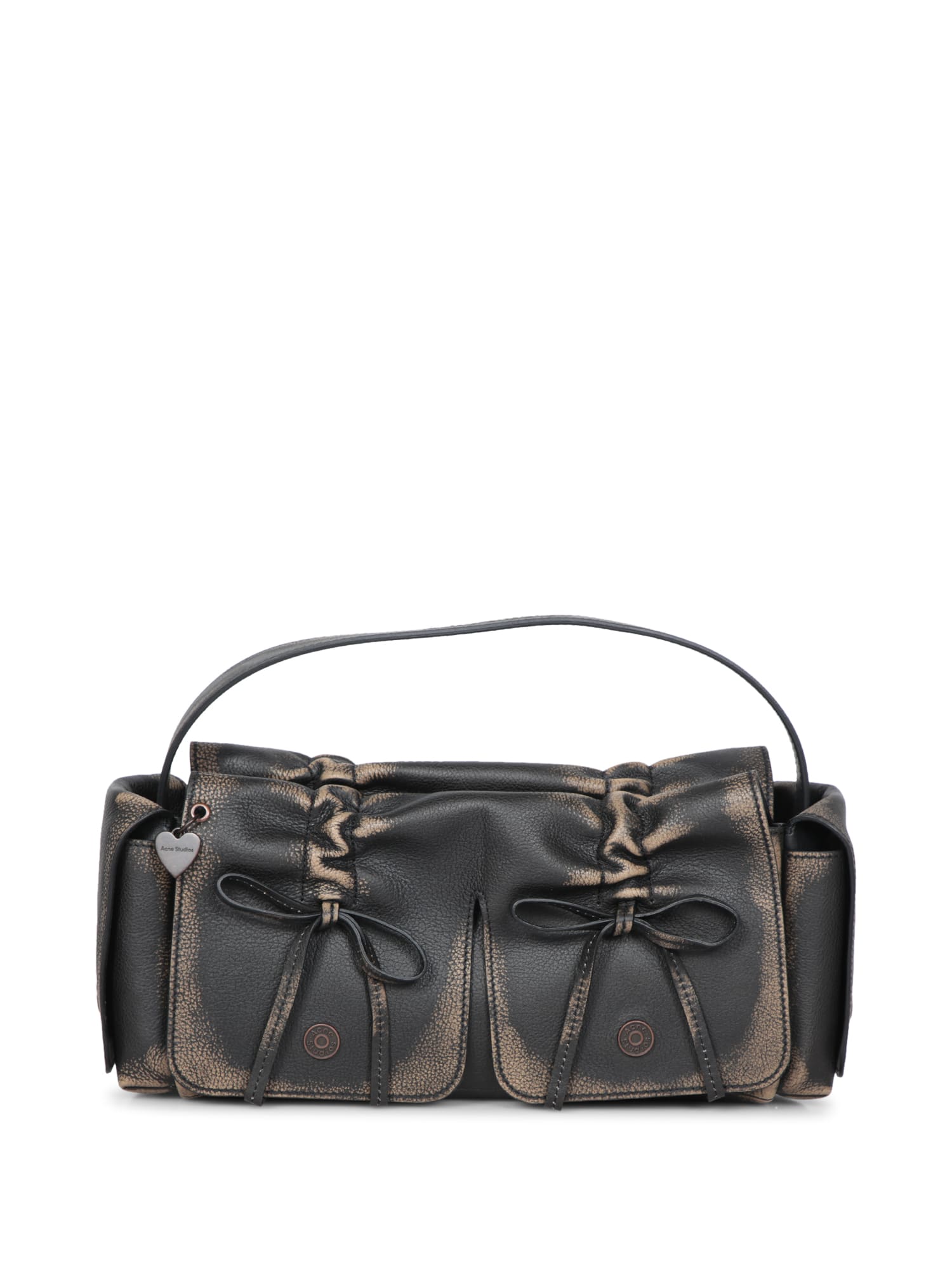 Acne Studios Multi Pocket Leather Handbag In Brown
