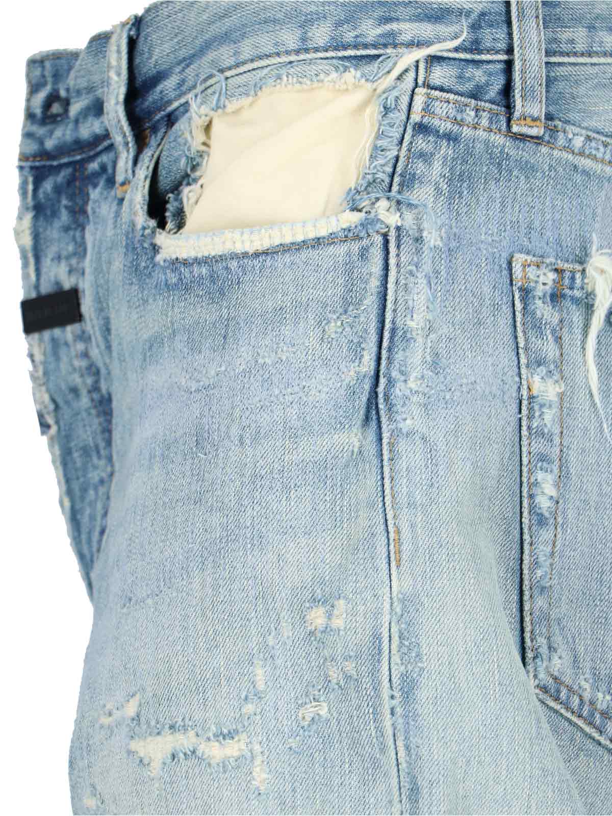 Fear Of God Repaired Classic Jeans In Blue