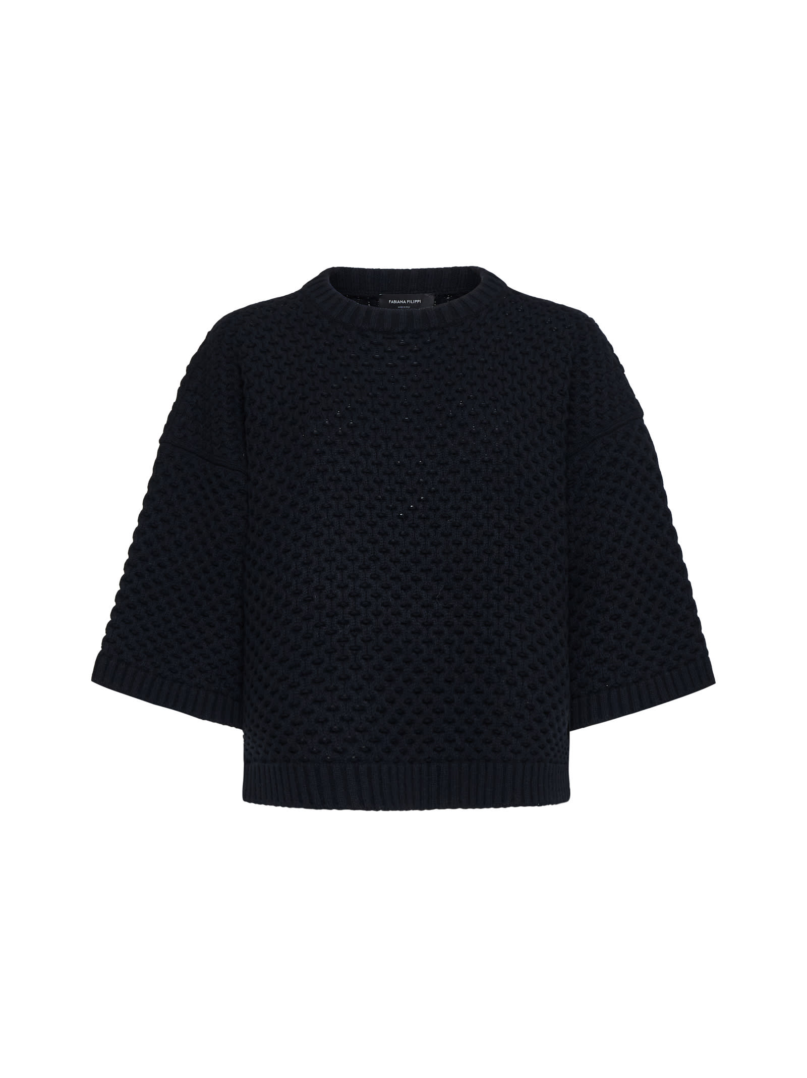 Shop Fabiana Filippi Sweater In Black