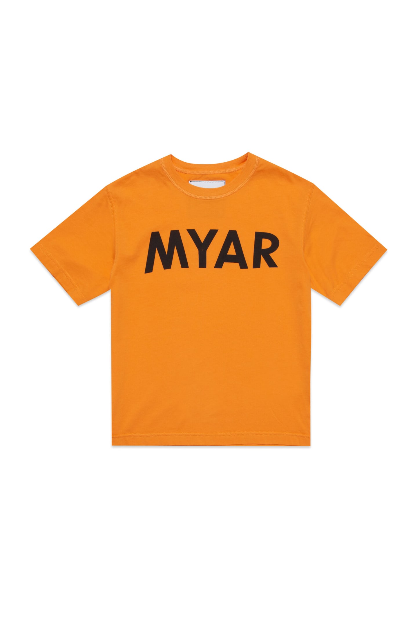 MYAR Myt2u T-shirt Myar Crew-neck T-shirt In Deadstock Orange Fabric With Logo On The Front