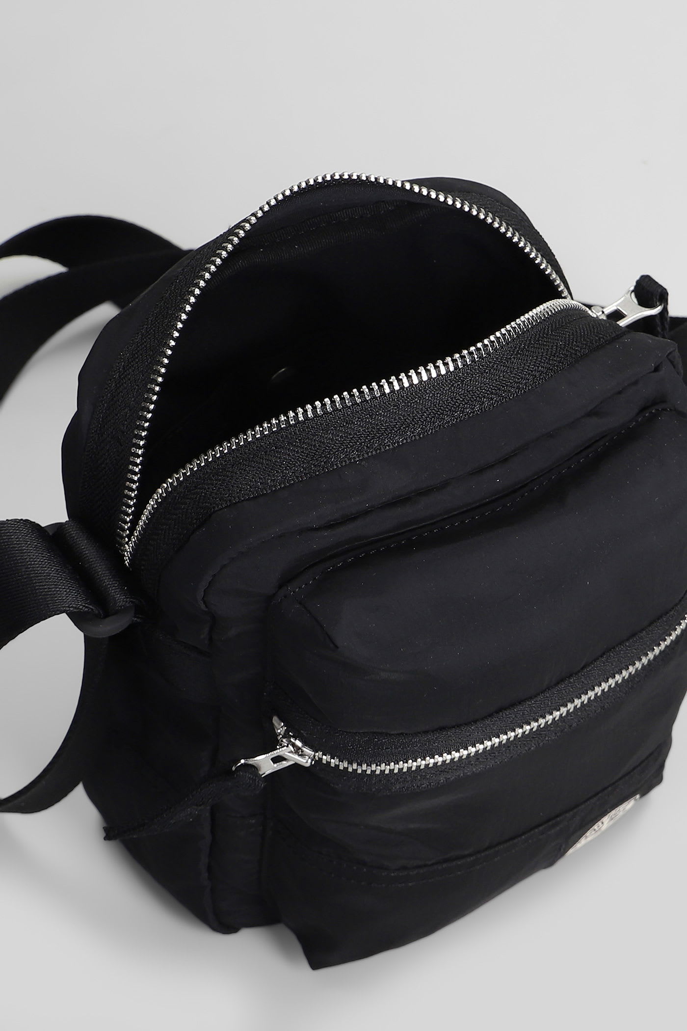 Stone Island Waist Bag In Black Polyamide In Black