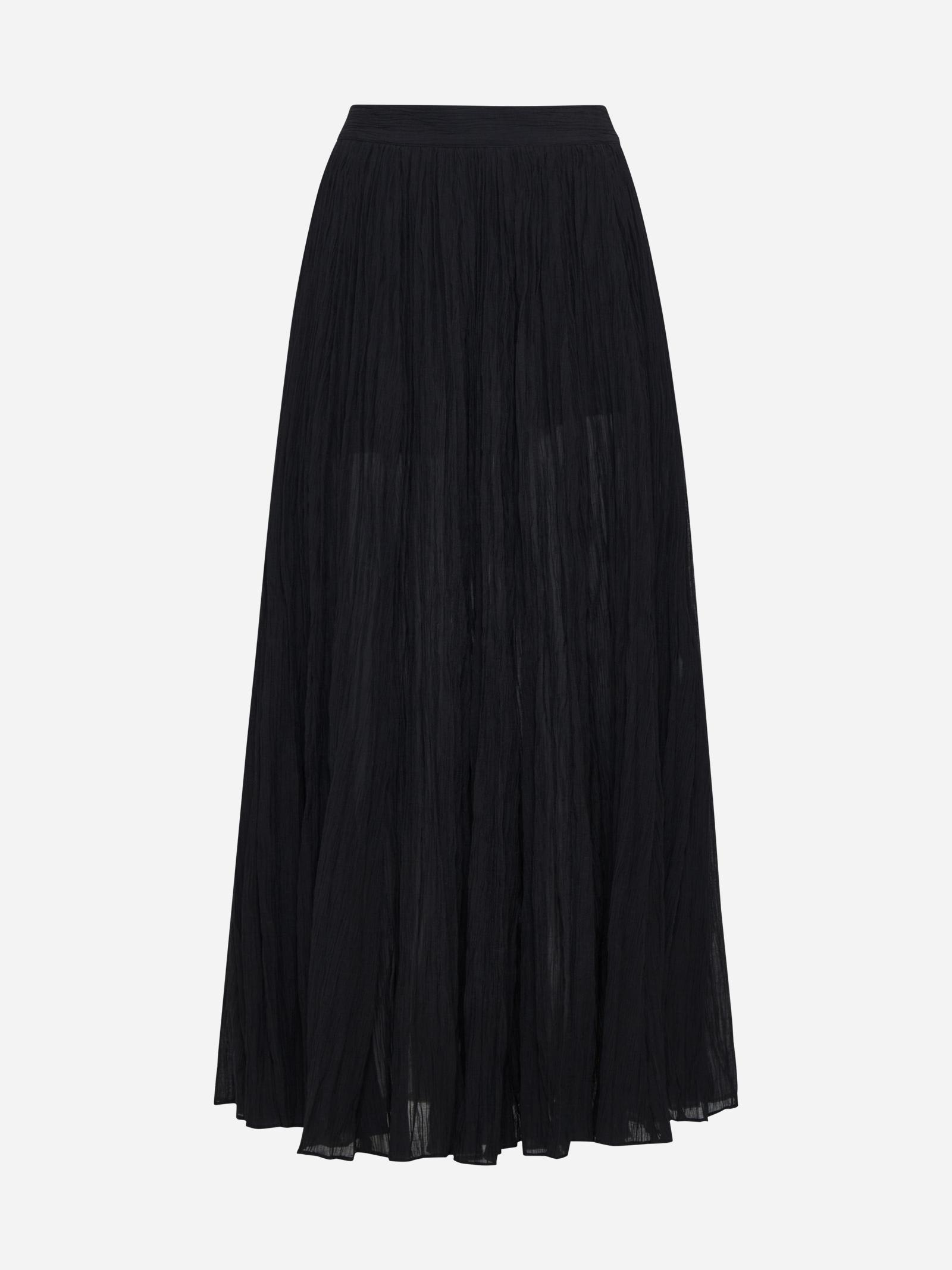 Totême Cotton-blend Pleated Long Skirt