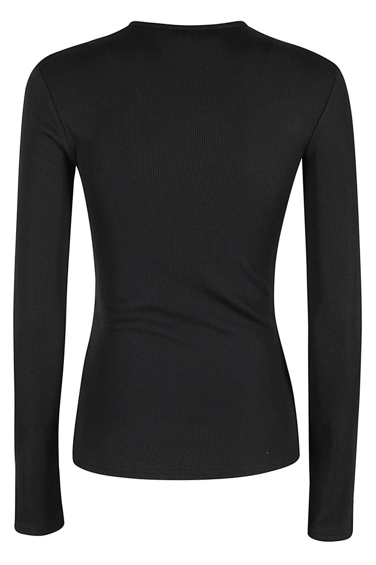 Shop Christopher Esber Orbit Ruched Long Sleeve Top In Black