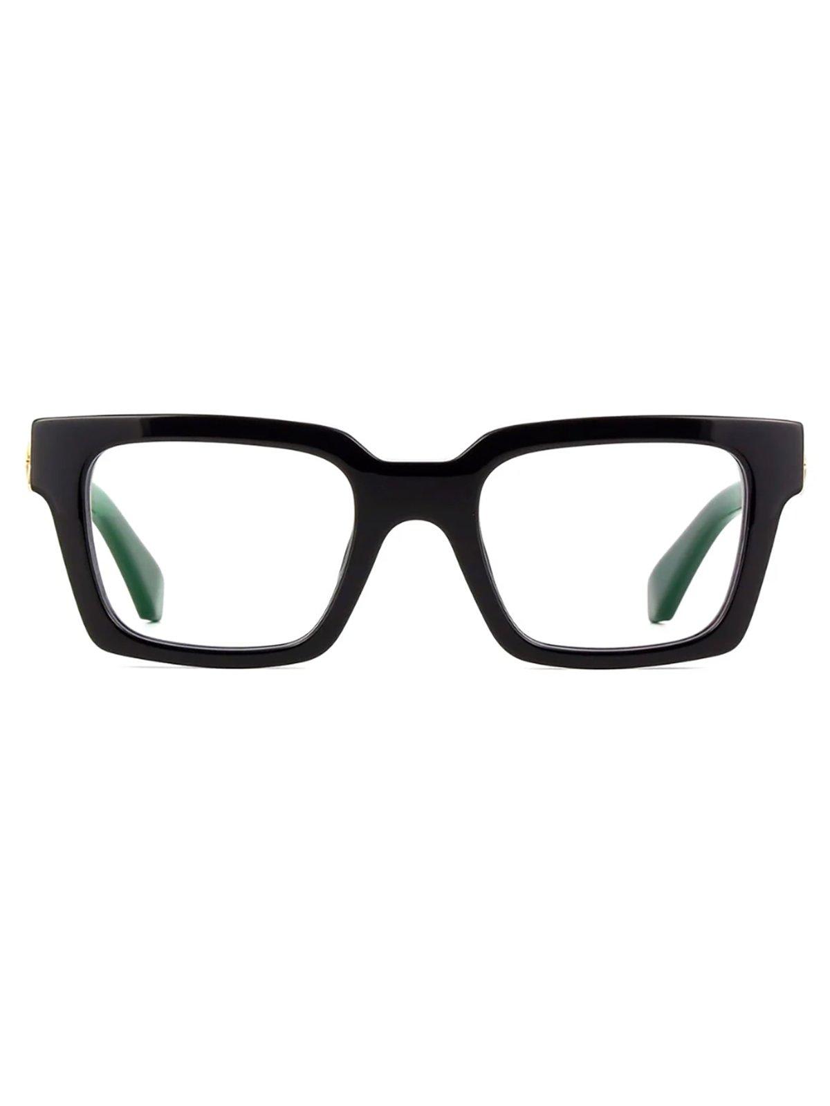 Shop Off-white Square Frame Glasses In 1000 Black