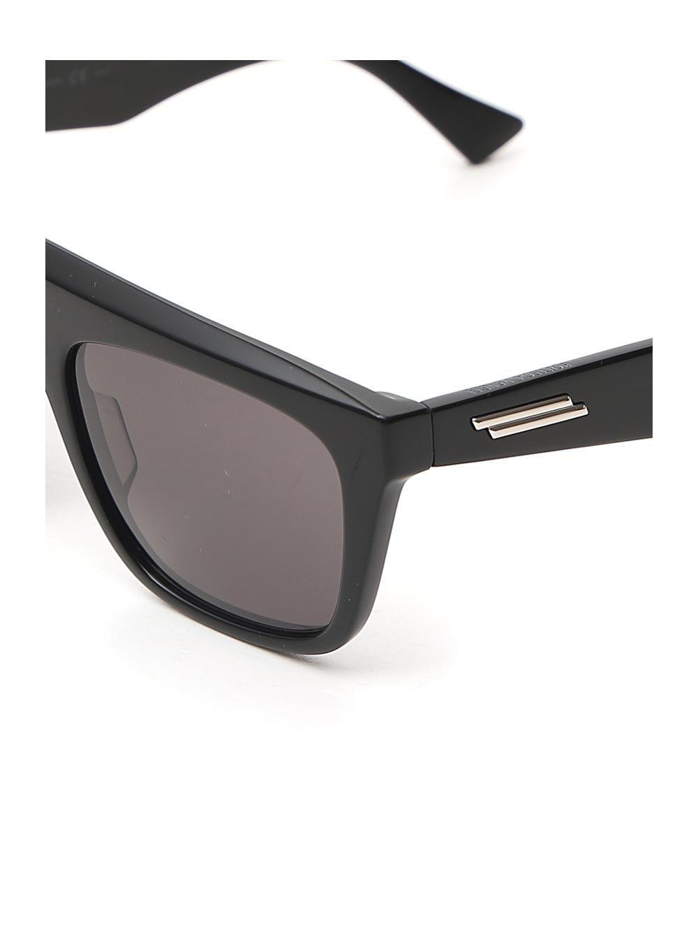 Shop Bottega Veneta Flattop Sunglasses In Black