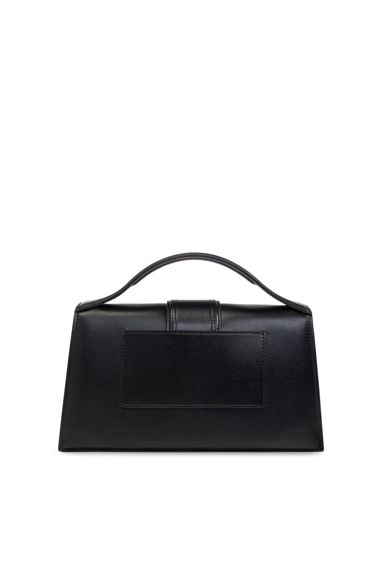 Jacquemus The Big Bambino Top-handle Leather Bag In Black
