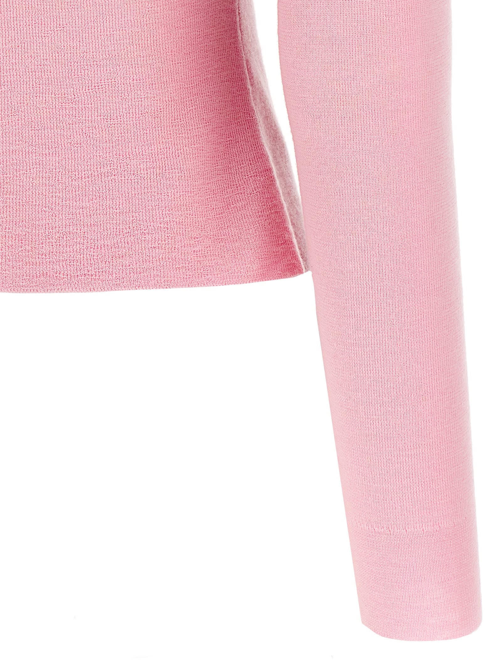 Self-portrait Pink Merino Wool Cardigan In Pink