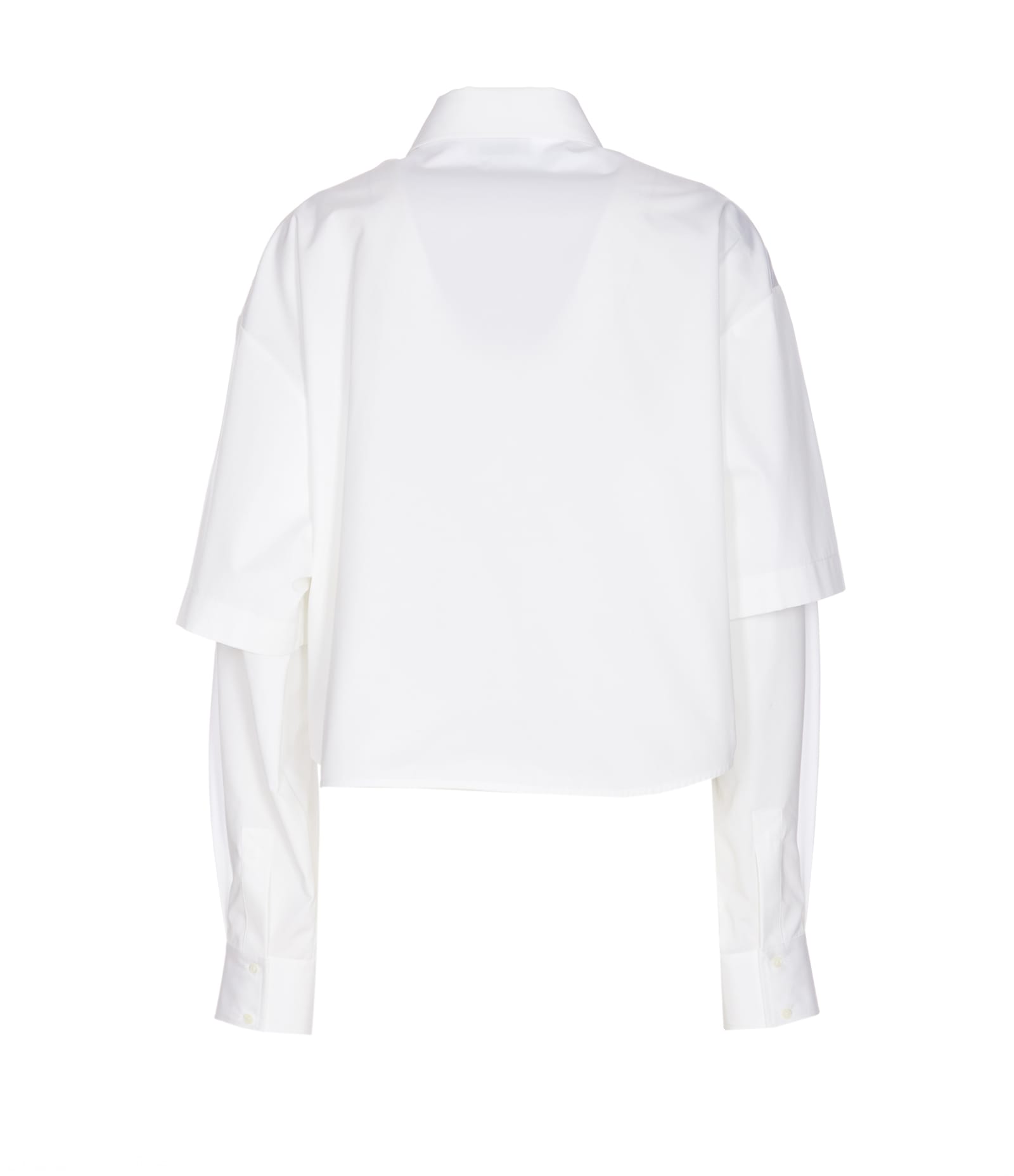 Shop Off-white Poplin Bookish Baseball Shirt In White