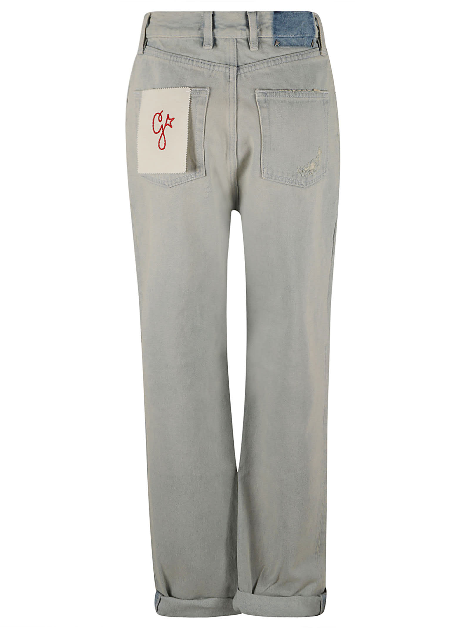 Shop Golden Goose Kim Bleached Jeans In Blue