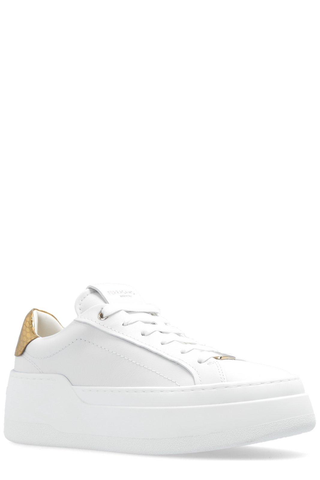 Shop Ferragamo Dahlia 1 Sneakers In White