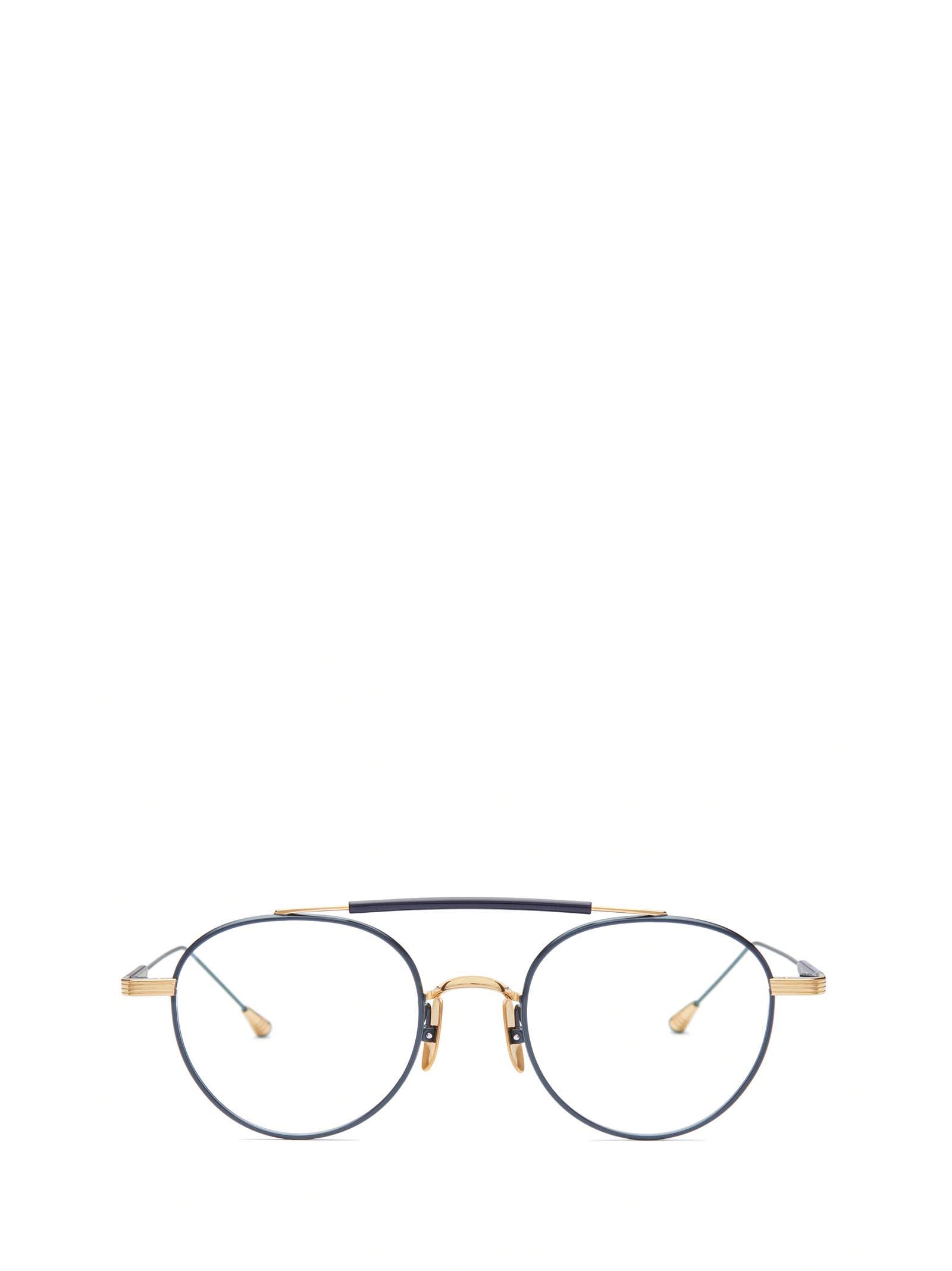 Shop Lunetterie Générale Frontenac 18k Gold & Blue Glasses