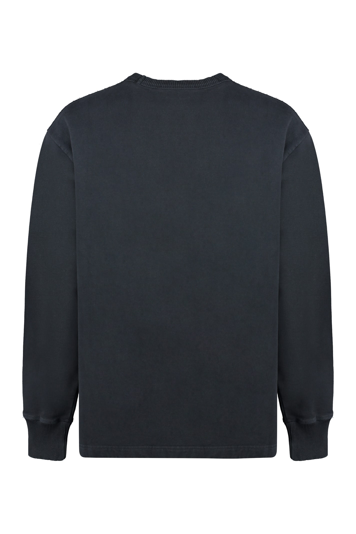 Shop Acne Studios Cotton Crew-neck Sweatshirt In Black