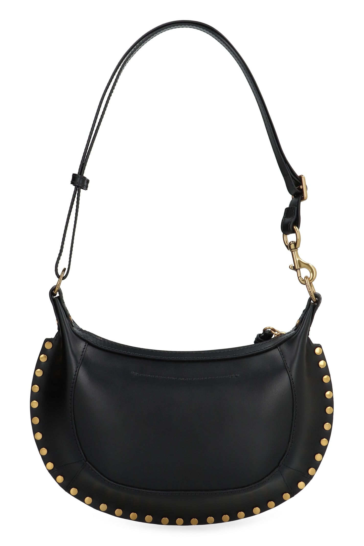 Isabel Marant Oskan Moon Leather Shoulder Bag In Black