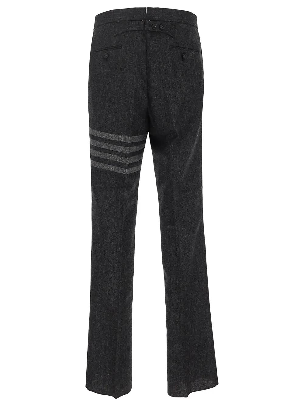 Shop Thom Browne Low Rise Trousers In Grey