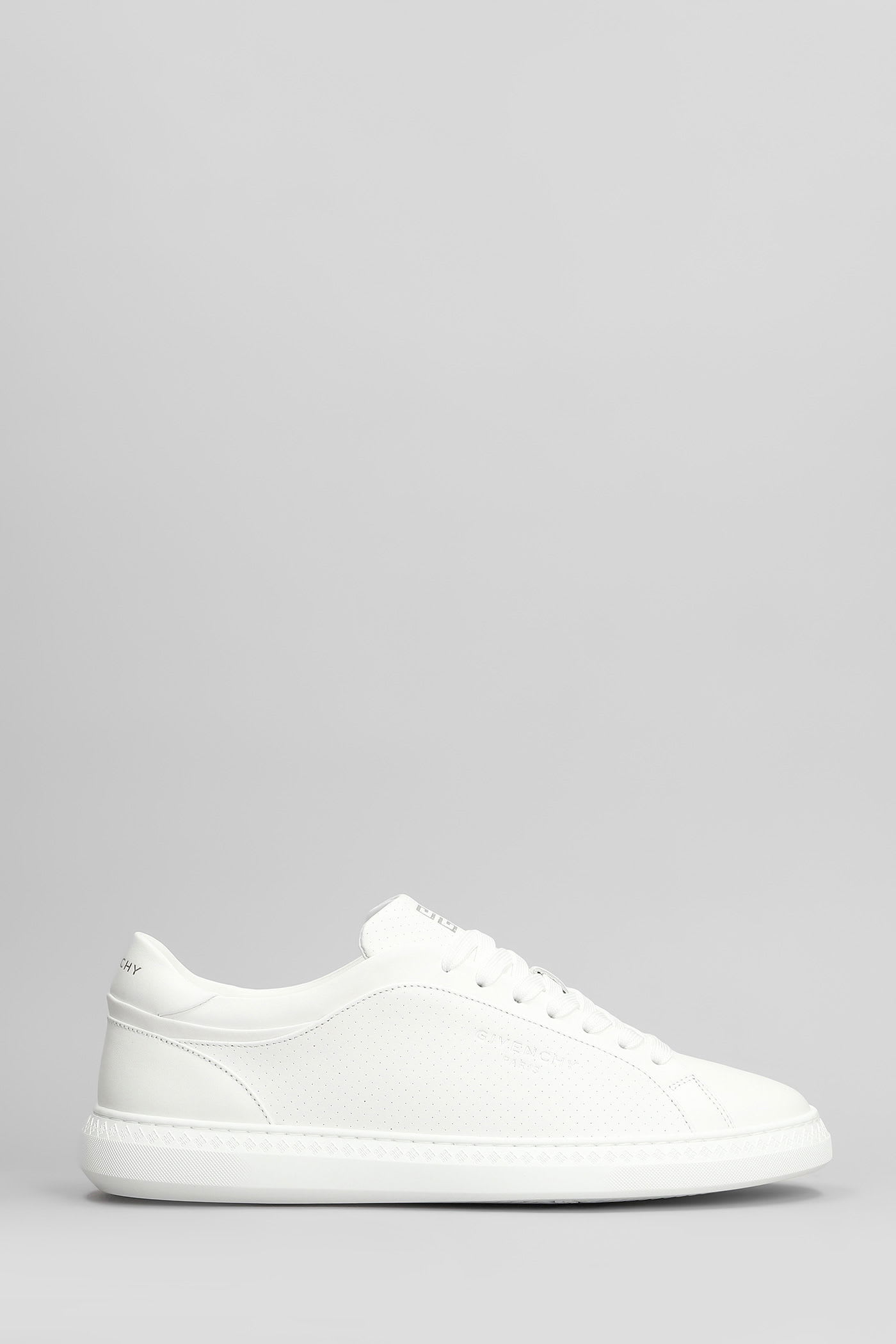 G Set Low Sneakers In White Leather