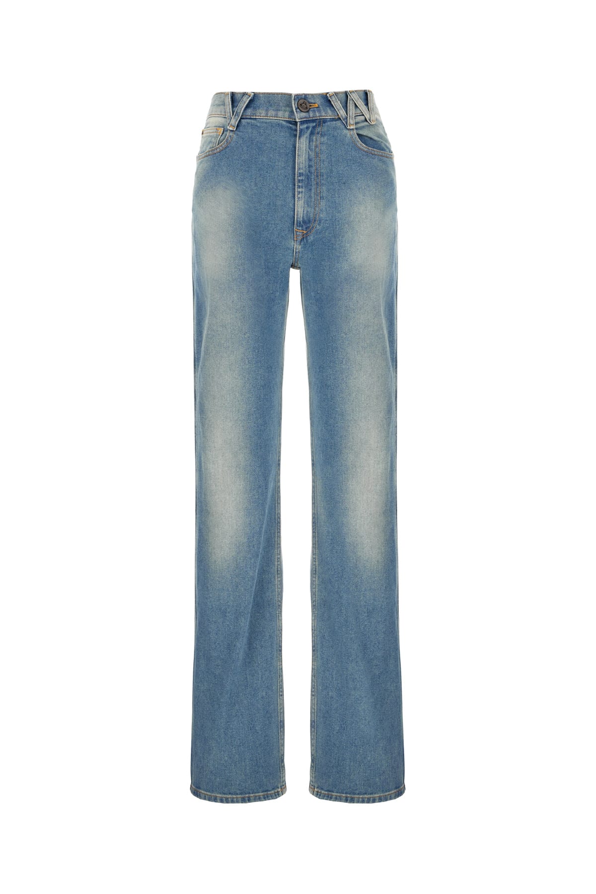 Shop Vivienne Westwood Stretch Denim Jeans In Blue