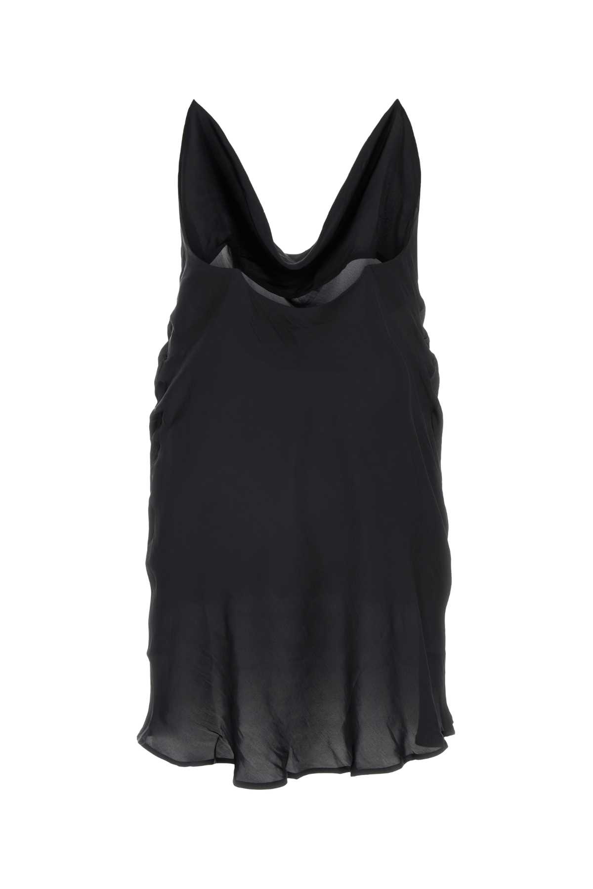 Y/project Black Satin Mini Dress